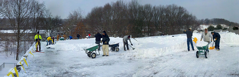 flat roof snow removal